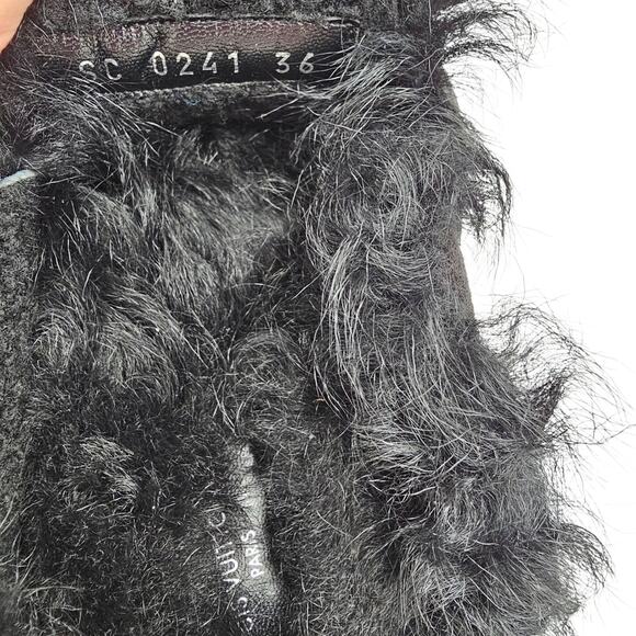Louis Vuitton Winterbreak Black Suede Fur Lined Slip On Clog Mule Size 36 US 6 - Picture 10 of 10